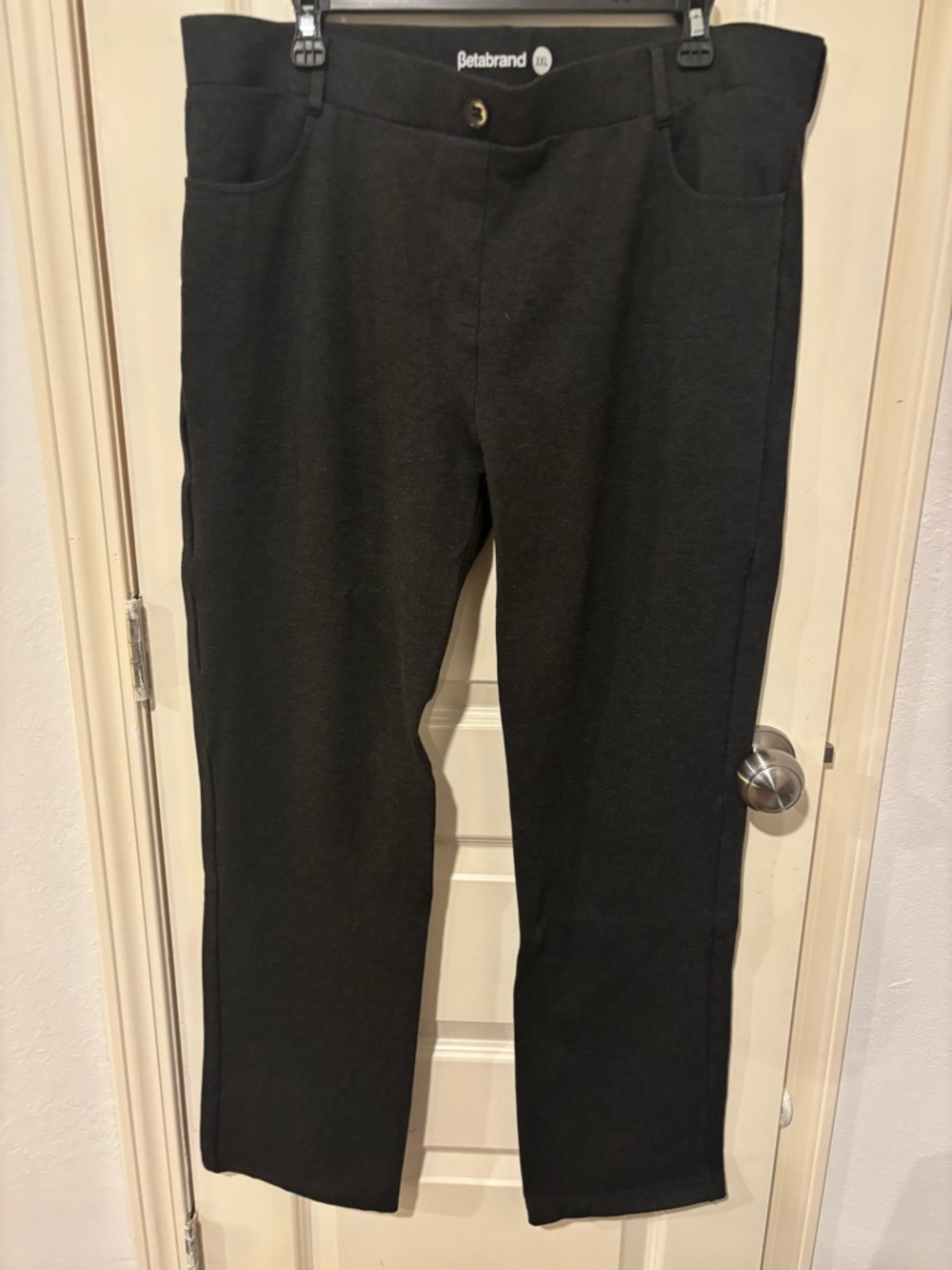 Betabrand Black Women's Straight-Leg Pants